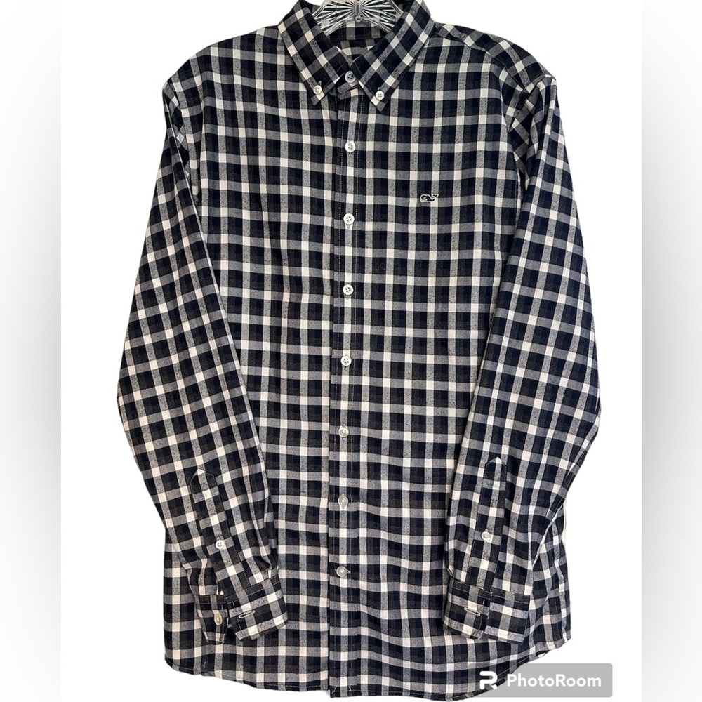 Black & White Whale Dress Shirt